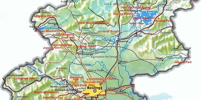 ਨਕਸ਼ਾ ਬੀਜਿੰਗ ਦੇ topographic